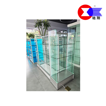 Curved Glass Collectibles Display Case