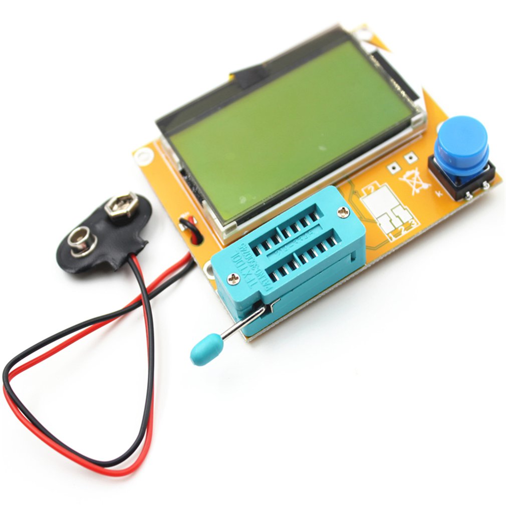 V2.68 ESR-T4 Mega328 Digital Transistor Tester Diode Triode Capacitance ESR Meter MOS/PNP/NPN LCR 12864 LCD screen Dropship