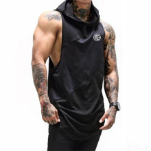 Gyms Fitness Clothing Mens Tank Top with hooded Bodybuilding Stringers Tank Tops Men Sporting Singlet Workout Sleeveless Shirt