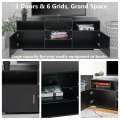 57 Inch High Capacity TV Stands Cabinet with LED Light TV Unit Home Furnishings TV Stand Living Room Furniture US Shipping