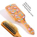 Natural Wood Colour Bamboo Comb Straight Hair Curly Hair Air Bag Massage Household Comb For Kids Baby Care Girl Hair Brush