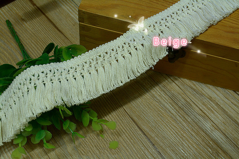 10Yard/Lot new special offer lace tassel handmade DIY garment accessories cotton lace fabric lace trim curtain material wide 4cm