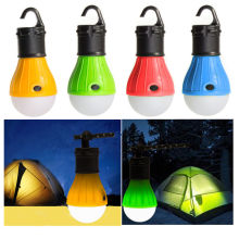 Mini Portable Lantern Tent Light LED Bulb Emergency Lamp Waterproof Hanging Hook Flashlight For Camping 4 Colors Use 3*AAA