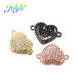 Juya DIY Jewelry Making Supplies Handmade Love Heart Charm Connector Accessories For Needlework Bracelet Necklace Earring Making