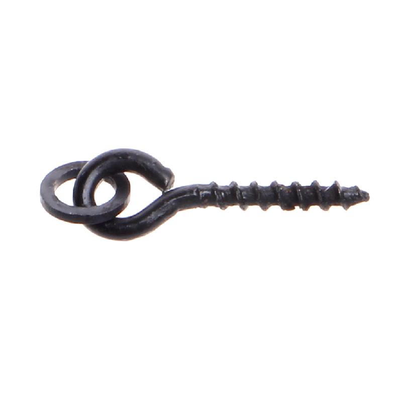 25pcs 15mm Carp Fishing Bait Screw Carp Hair Rigs Hook Terminal Tackle With Ring Fishing Tackle Accessories