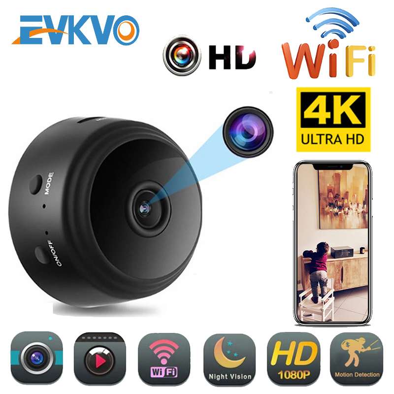 EVKVO A9 WIFI Mini Camera Home Secrety HD 1080P micro Video Camera Wide-angle Lens Infrared Night Vision Network Intelligent