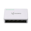 DIEWU 5 Ports Fast Ethernet RJ45 10/100Mbps Network Switch Switcher Hub Desktop Laptop,Portable Travel Lan Hub Power By Micro-
