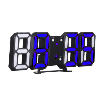 3D LED Digital Clock Alarm Watch Glowing Night Mode Electronic Table Clock 24/12 Hour Display Alarm Clock Wall Hanging
