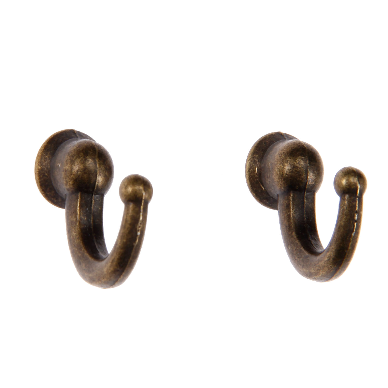 DRELD 2Pcs Antique Bronze Hooks Wall Hanger Hat Coat Robe Hooks Bathroom Kitchen Hanger Furniture Hardware w/Screws 29*20*12mm