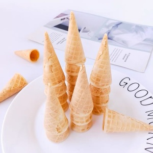 Edible container that holds ice cream