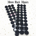 Black 30mm 30Pairs