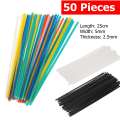 50pcs Plastic Welding Rod Bumper Repair Kit Polypropylene Black Round Moto Auto Car Boat Fairing Weld Filler Hot Air Weldesr