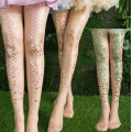 Hot Sale Fashion Sexy Women's Beige Transparent Pantyhose Summer Printed Fish scales Stocking Lady Female Stockings 5 Color