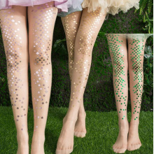 Hot Sale Fashion Sexy Women's Beige Transparent Pantyhose Summer Printed Fish scales Stocking Lady Female Stockings 5 Color