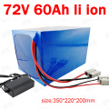 GTK high capacity 72v 60Ah li-ion BMS 74V lithium ion for 8000w scooter bicycle battery bike tricycle motorcycle +10A charger