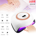 168W Nail Lamp Quick-drying Uv Lamp Professional Gel Lamp Portable LED Nail Light Induction Nail Dryer Nail Polish Baking Lamp