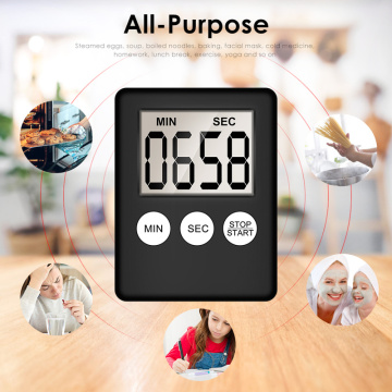 Super Thin LCD Digital Screen Kitchen Timer Square Cooking Count Up Countdown Alarm Sleep Stopwatch Temporizador Clock Droppship