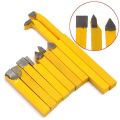9pcs/Set YW1 Carbide Brazed Tip Tipped Lathe Cutter Tools 8x8mm Shank High Hardness Turning Milling Welding Bit