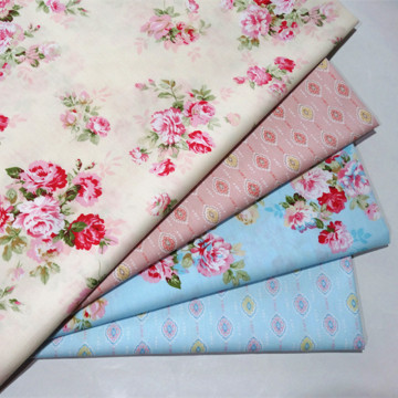 100% Twill Patchwork Cotton Fabric Breathable Soft Farbic Floral Printing Apparel Sewing Baby Sheet Dress Made Supply DIY Fabric