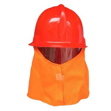 Fire helmet with flame retardant shawl firefighter equipment hard hat work protective helmet red