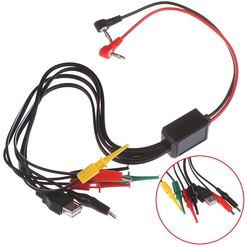 Test Lead Cable Kit Alligator Clips Banana Plug Connection Port Power Supply