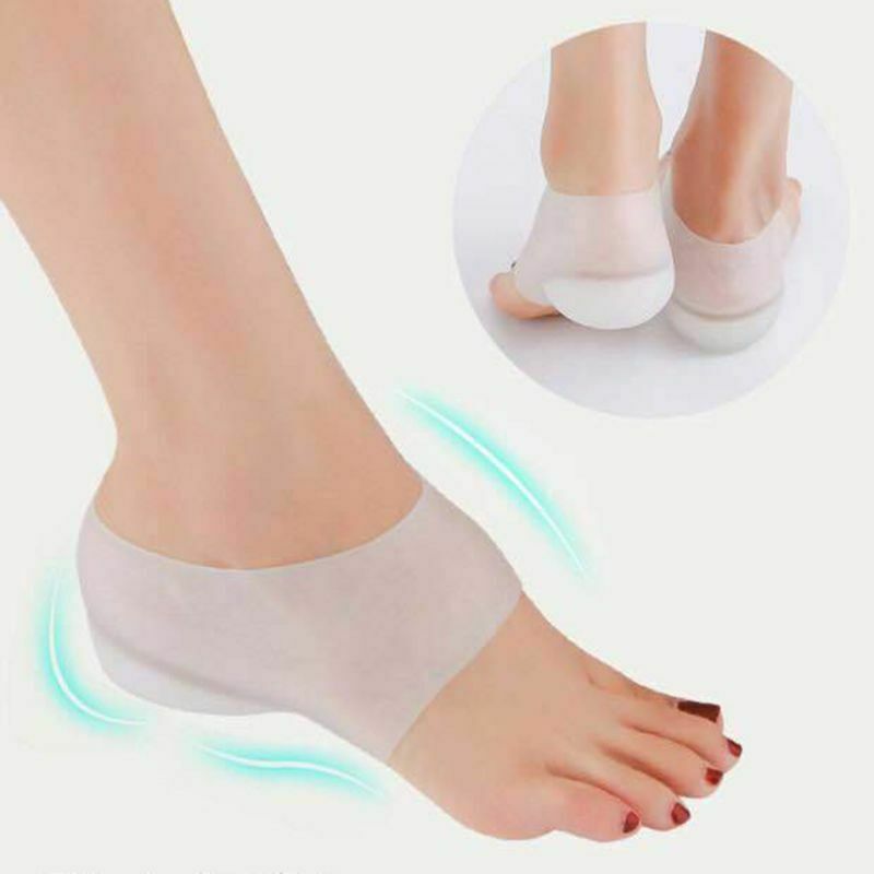 Silicone Invisible Height Insoles Lifting Increase Socks Unisex Foot Protection Pad Heel Cushion Hidden Insole For Women Men