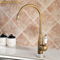 2017 Free shipping New Style Antique Brass Finish Faucet Kitchen Sink Basin Faucets Mixer Tap With Ceramic Hot and Cold YT-6044
