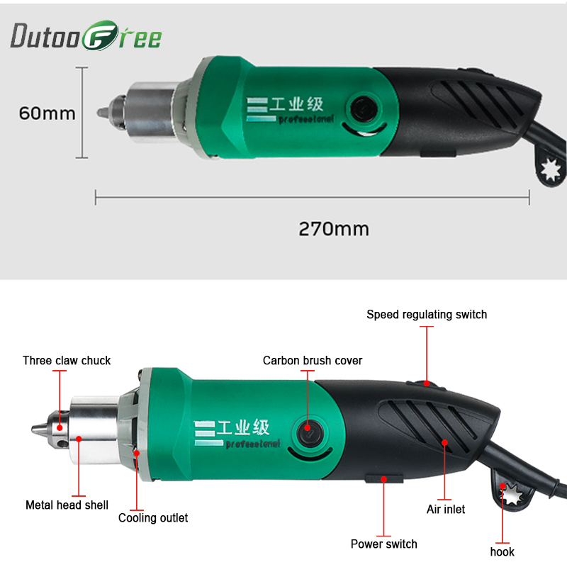 Dutoofree Electric Engraver Dremel Style Mini Electric Drill With Dremel Rotary Tools with Flexible Shaft Electric Hand Drill