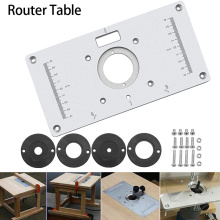 Aluminum Router Table Insert Plate Woodworking Trimmer Models Wood Router Table Woodworking Benches Trimming Machine Flip Plate