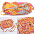 30/60 Yard Elastic Cord/Tie 100% Recycled for Garden Crafts DIY Tool Colorful Print and Dyeing Hand-knitted Thread can C
