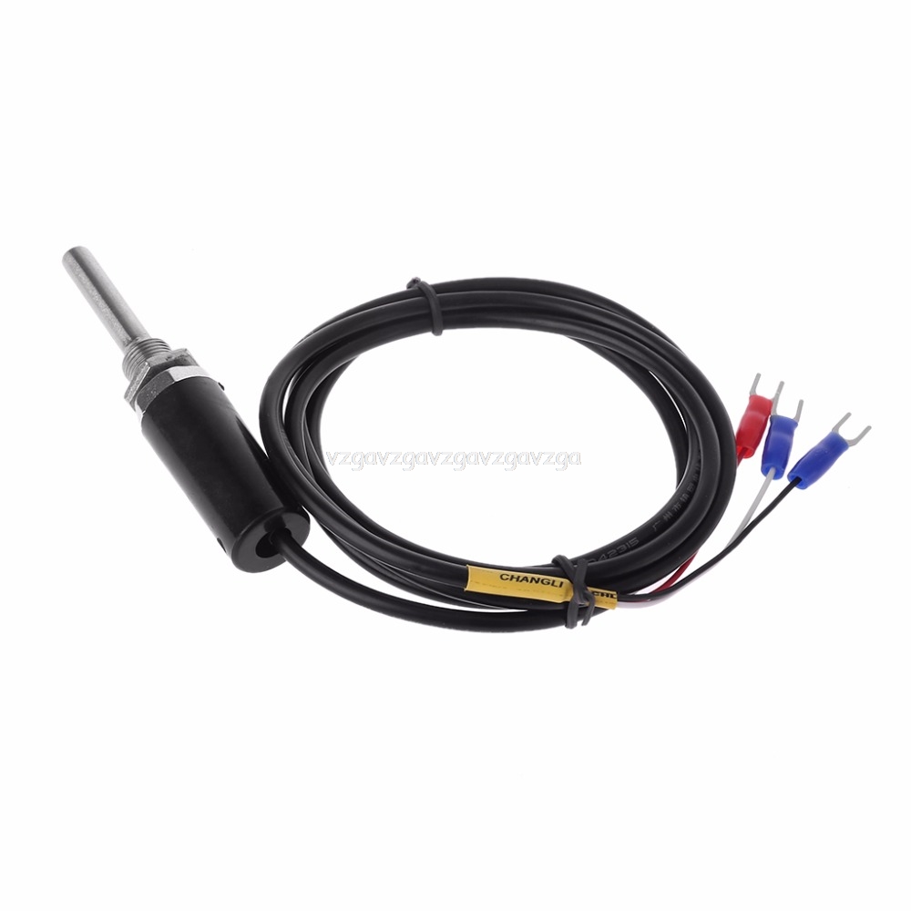 PT100 Type Temperature Thermocouple Sensor Probe with Stainless Steel Cable Waterproof temperature sensor D18 dropship