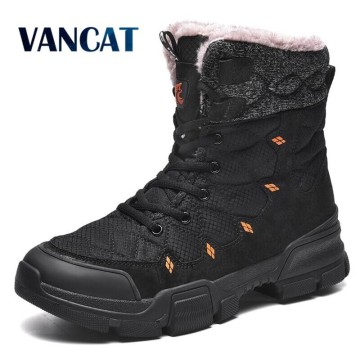 New Winter Men's Snow Boots Super Warm Plush Men's Boots Waterproof Men Ankle Boots Outdoor Non-slip Hiking Boots Men Work Shoes