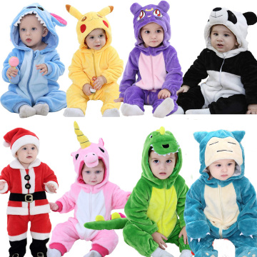 Baby Winter Clothes Baby Rompers Baby Girl Clothes Kids Onesie Overall Cosplay Costume New Born Boy Pajama Flannel Warm Jumpsuit