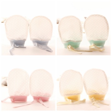 Newborn Anti Scratching Mittens Summer Breathable Mesh Baby Gloves Kids Protection Face Cotton Scratch Gloves Mittens