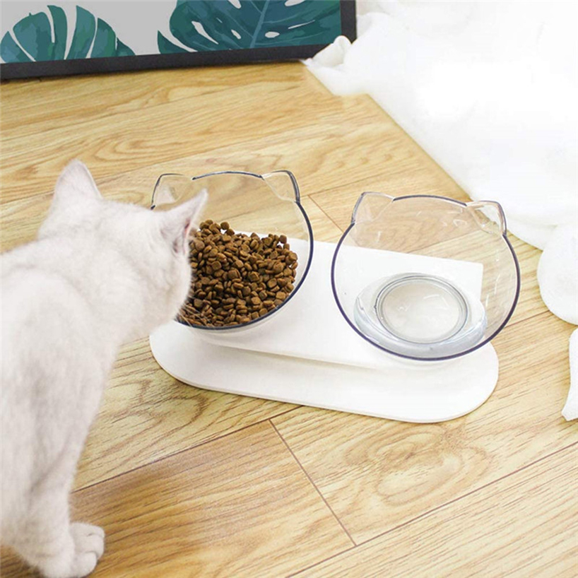 Non-slip Cat Bowls Double Pet Bowls With Raised Stand Pet Food and Water Bowls For Cats Dogs Feeders Pet Products Puppy Cat Bowl