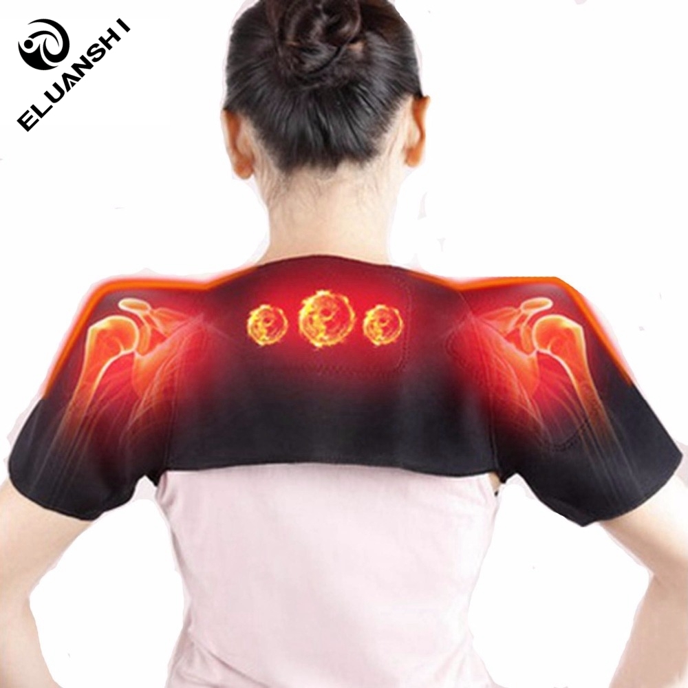 Self Heating Pain Relieve Magnetic Massager Therapy the posture corrector back support Belt Brace women tape Black basketball