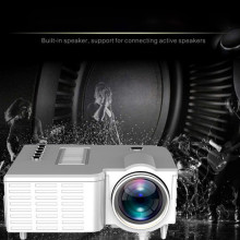 Projector US Plug LED Portable Home Theater Video Projector Support HD1080P For Outdoor Movie White