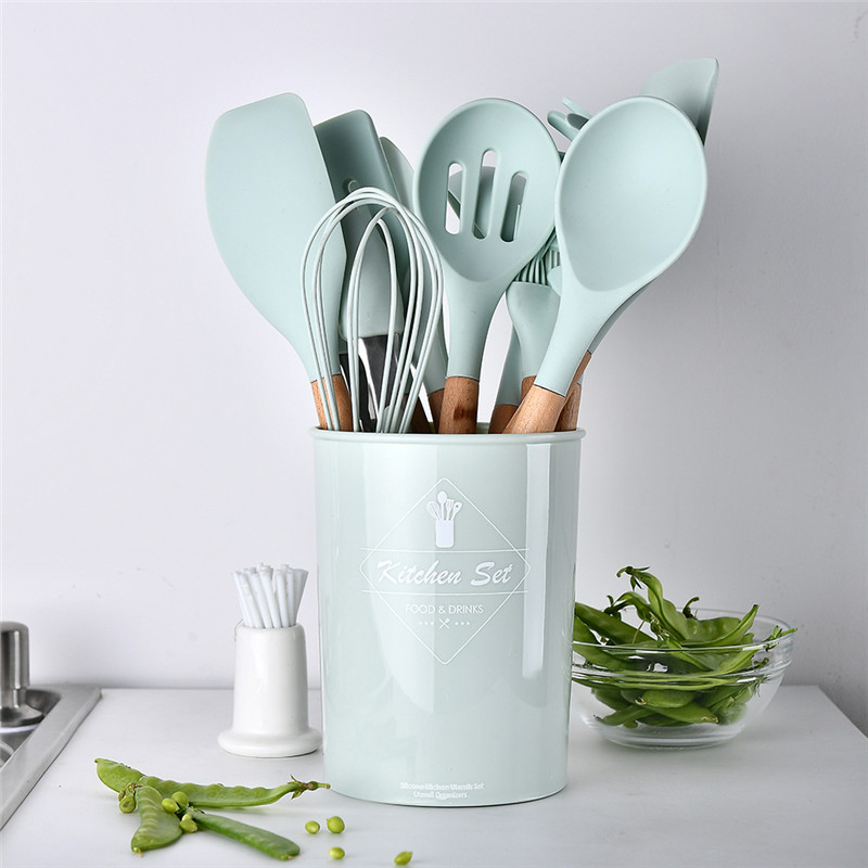 Kitchen Accessories Cooking 9/11Pcs Cooking Tools Set Kitchen Utensils Set Silicone Non-stick Spoon Cooking Tools Kitchenware