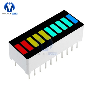 5PCS LED Display Module 10 Segment Bargraph Light Display Module Bar Graph Ultra Bright Red Yellow Green Blue Color Multi-color