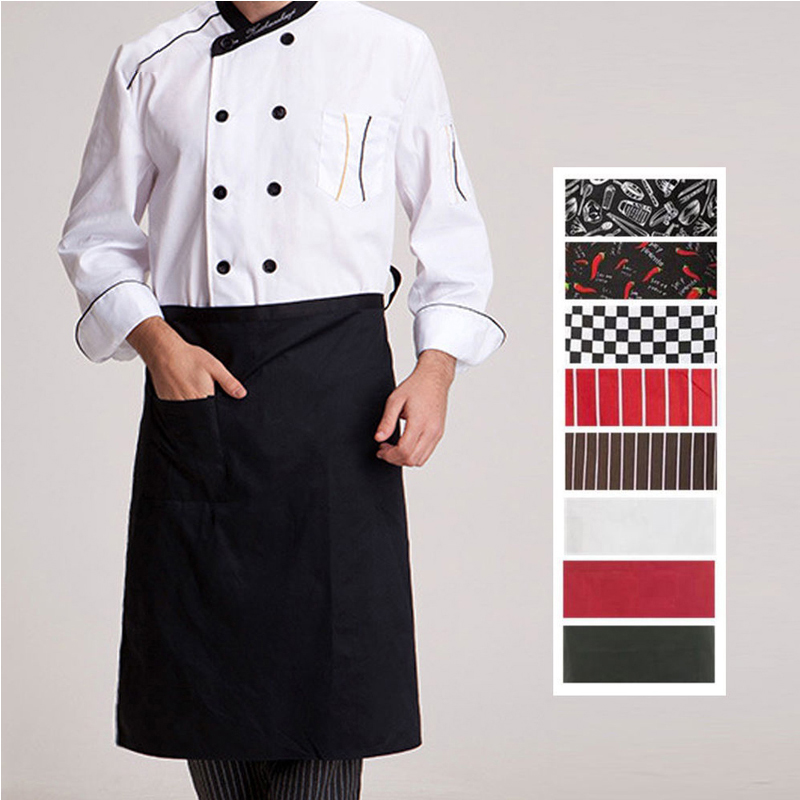 Kitchen Cooking Apron Half-length Long Waist Apron Catering Chefs Hotel Waiters Uniform Essential Supplies Wholesale coat chef