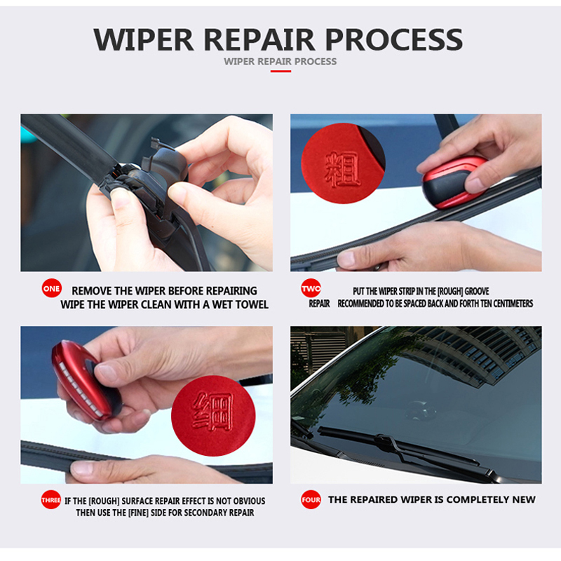 Car Wipers Windshield Wiper Repair Tool Windscreen Blade Cleaner Restorer Boneless Wiper For Car-Styling Accessories