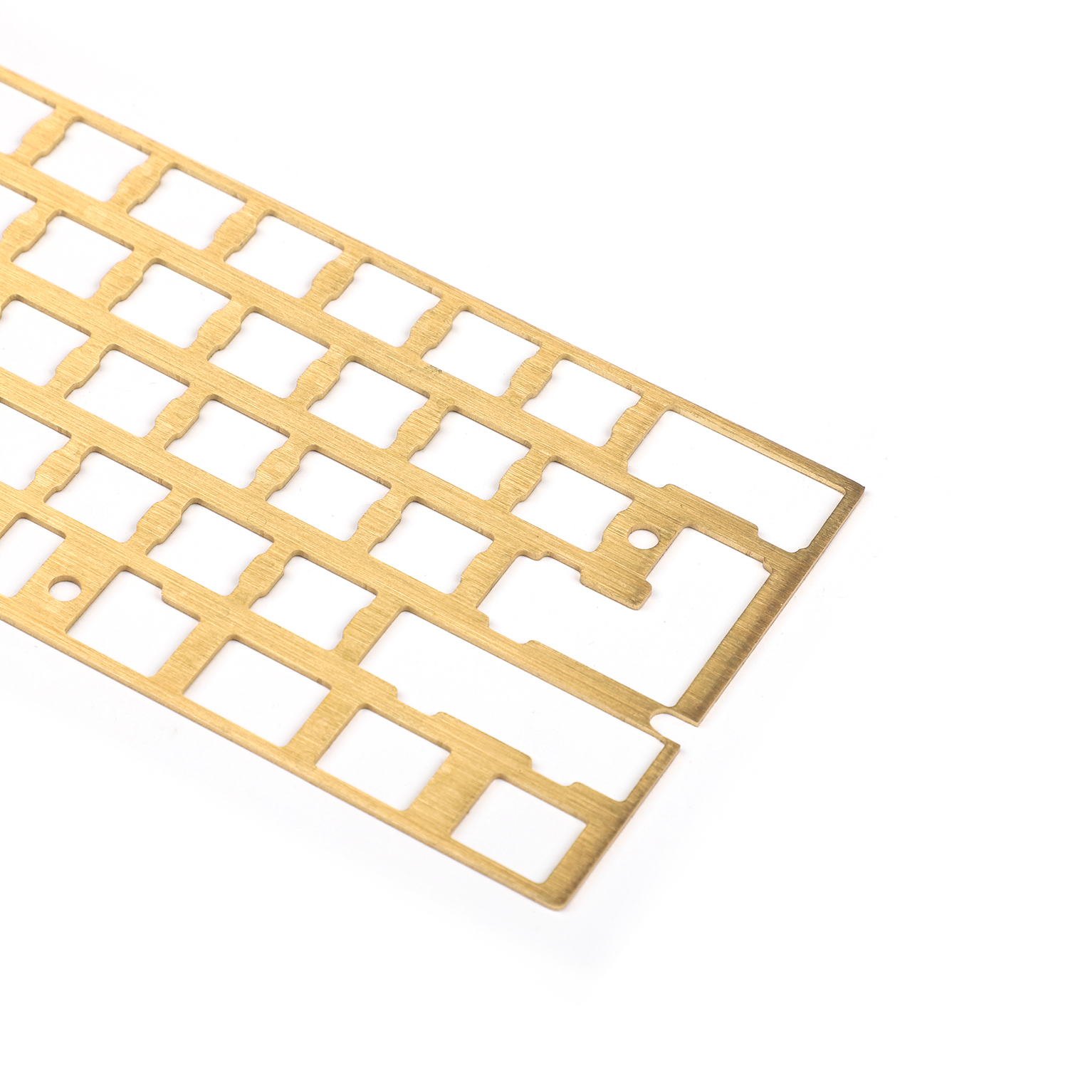 CNC 60% PVD Brass Plate Universal Positioning Board For GH60 60% Keyboard DIY Support ISO ANSI WKL