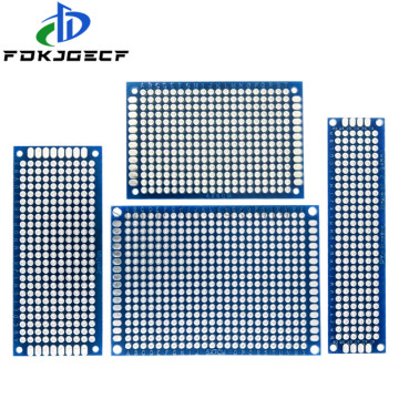 4pcs 5x7 4x6 3x7 2x8 cm 5*7 4*6 3*7 2*8 double Side Copper prototype pcb Universal Board Cave plate Circuit board Blue