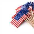100pcs 65mm USA Flag Picking Flag Food Toothpick Cake Cocktail Fruit Festival Food Decoration Recyclable Toothpick