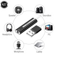 2 in 1 USB Sound Card 7.1 Channel USB 2.0 Mini Jack 3.5mm Audio Adapter Sound Adapter External 3D for Laptop Headset Microphone