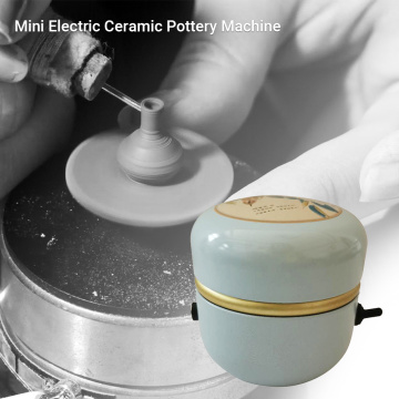 Mini Electric Pottery Wheel Machine Small Pottery Forming Machine with Tray for DIY Ceramic Work Clay Art Craft