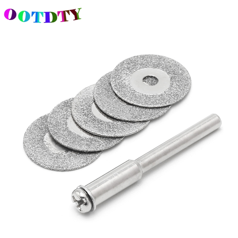 OOTDTY 5pcs/set Dremel Accessories Diamond Grinding Wheel Saw Circular Cutting Disc Dremel Rotary Tool Diamond Discs