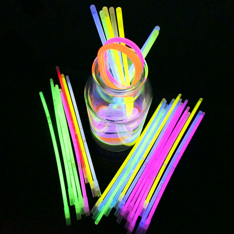 Fluorescence Light Glow Sticks Multicolor Neon Light Luminous Necklace Bracelets For Concert Event Festive Party Decor Supplies