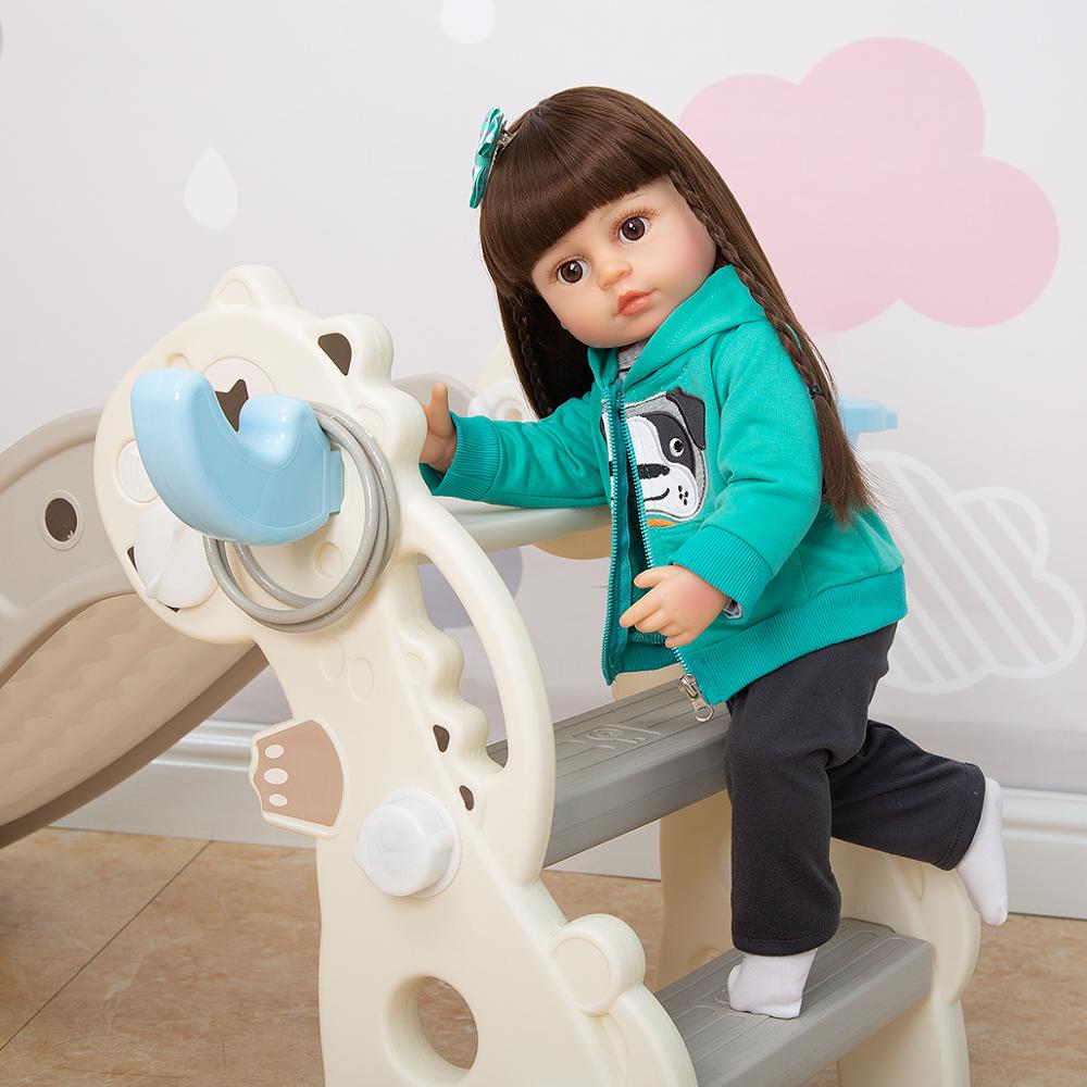 Cartoon Tan Skin Reborn Baby Dolls Toy 55 CM KEIUMI Full Silicone Toddler Boneca Newborn Doll DIY Toys Kids Birthday XMAS Gift