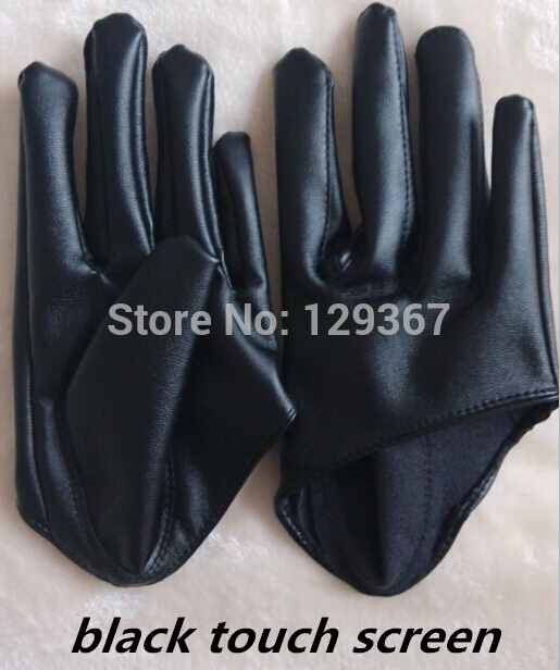 Free shipping! 100% real shooting, women's short design PU leather gloves fashion half palm motorcycle gloves gloves 17colors